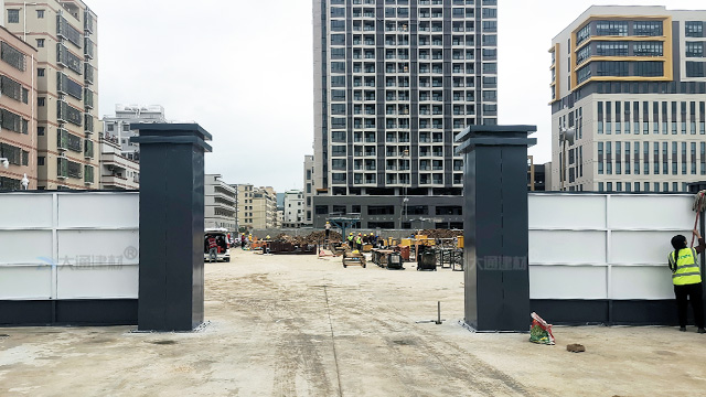  Construction site gate - steel structure baking paint site gate - construction site gate